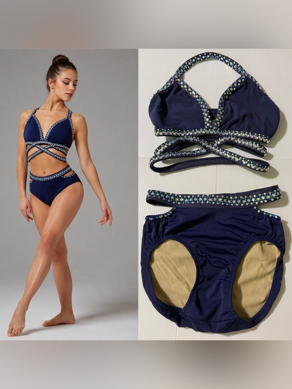 Second Skin Custom solo dance costume convention contemporary blue SA adult